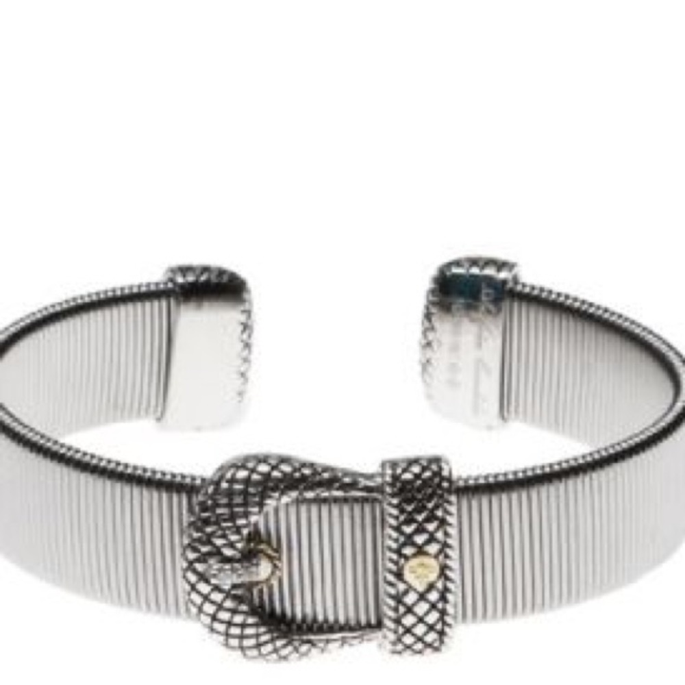 Andrea Candela Sterling Silver and 18k gold cuff bracelet